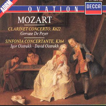 Mozart: Clarinet Concerto, K622; Sinfonia Convertante, K364