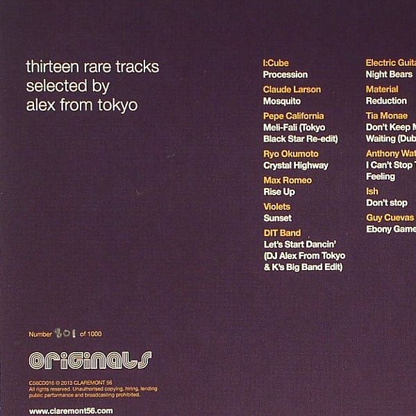 Originals Volume Ten, Compiled By Alex From Tokyo