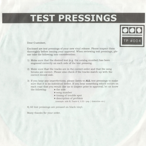 Testpressing