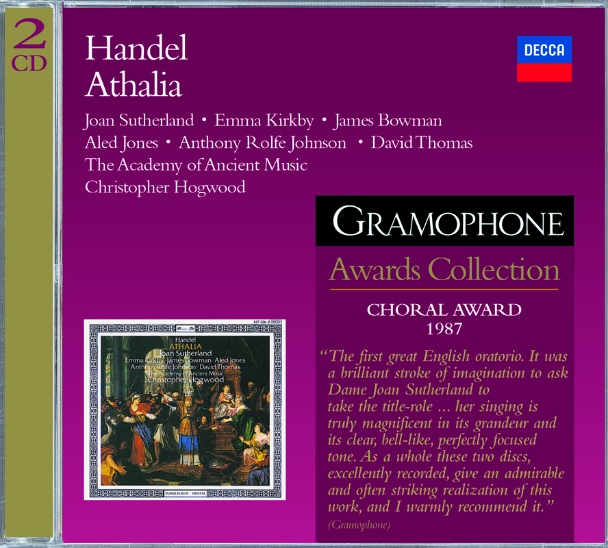 Handel: Athalia, HWV 52 / Act 3 - "Oppression, no longer I dread thee"