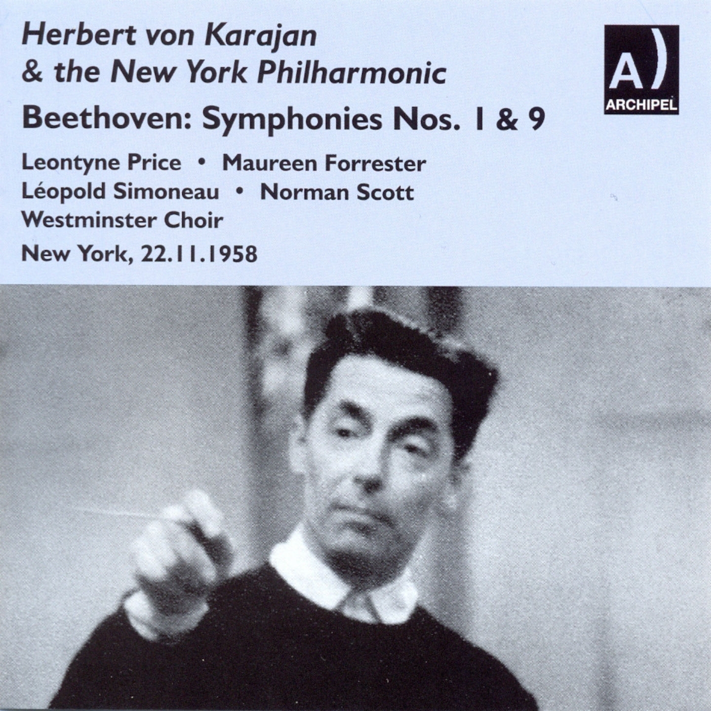 Beethoven: Symphonies Nos. 1 & 9 By Herbert von Karajan and the New York Philharmonic