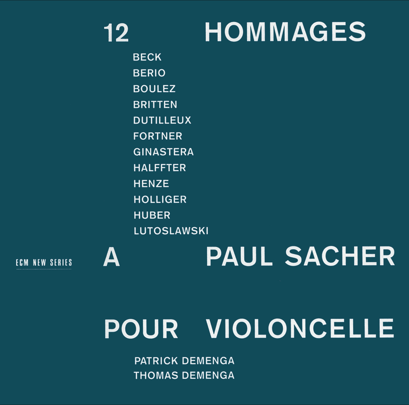 Beck: Fü r Paul Sacher  Drei Epigramme fü r Violoncello Solo 1975  3. Vivo