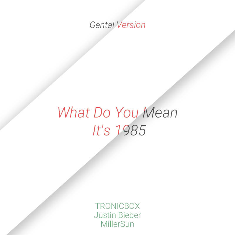 What Do You Mean It's 1985 (Gental Version)