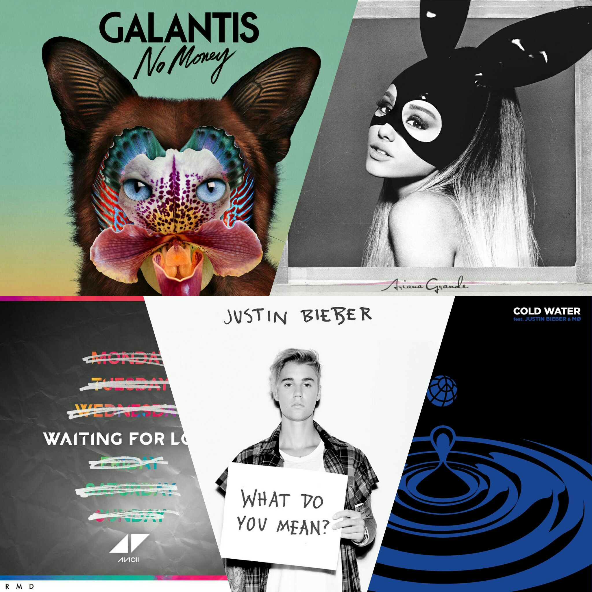 Justin Bieber  Avicii  Ariana Grande  Galantis  No  Mean ,  Into  Cold  Love zhang jin rui remix