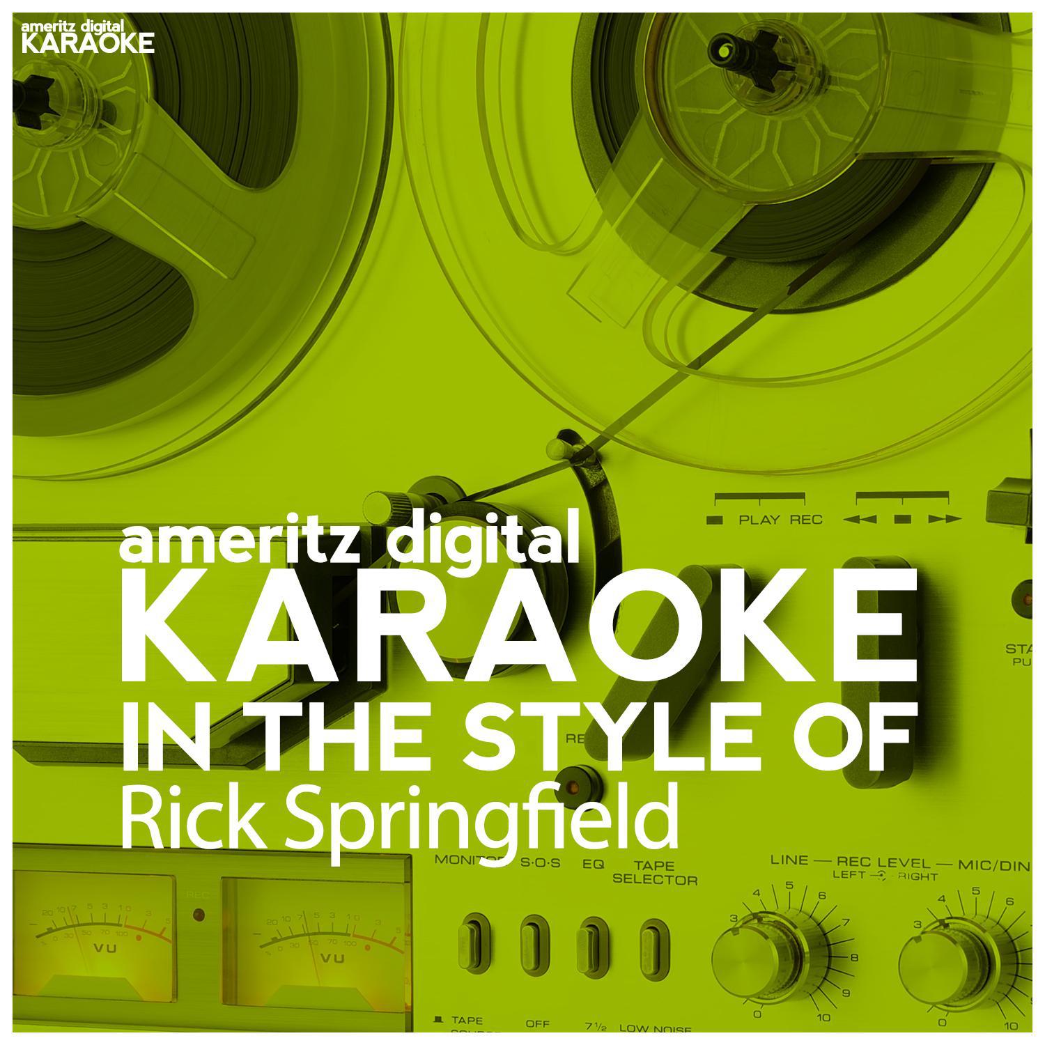 Karaoke (In the Style of Rick Springfield) - Single